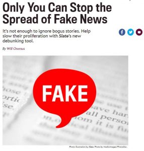 Stopping fake news