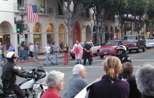 Street protest at outbreak of Iraq war.